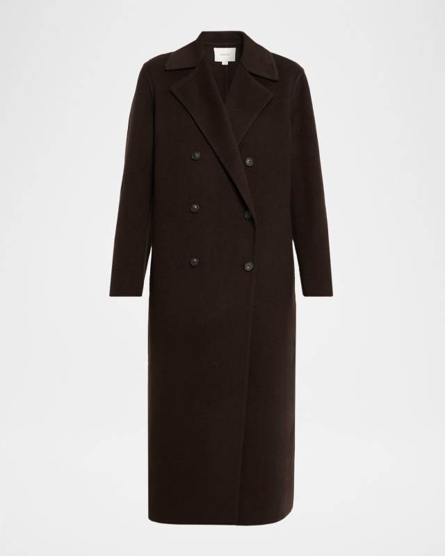 Cashmere-Blend Double-Breasted Coat